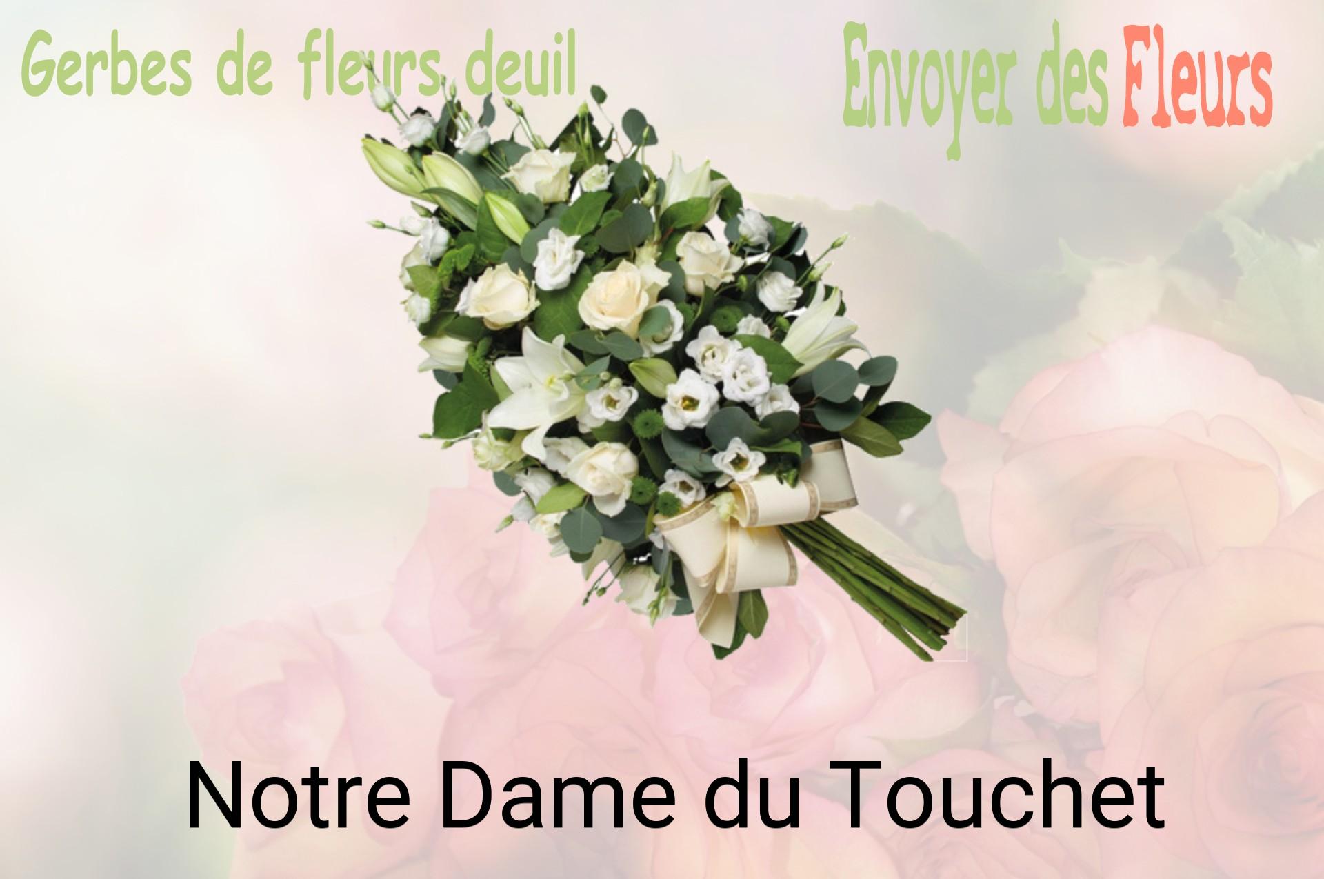 Gerbe de fleurs de deuil livrée à Notre-Dame-du-Touchet